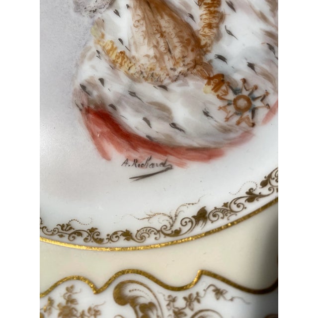 Mid 19th Century Neoclassical Handpainted Napoleon Severes Chateau Des Tuileries France Plate For Sale In New York - Image 6 of 8