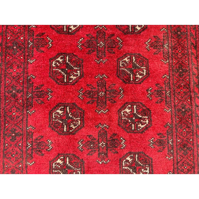 Vintage Afghan Turkoman Tribal Runner Rug For Sale - Image 4 of 7