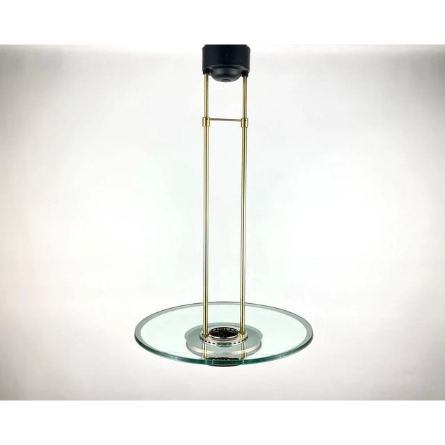 A magnificent rare suspension lamp in pure modern style created by the famous design house deknudt lustrerie. vintage...