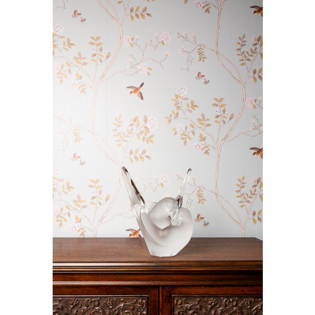 Lalique dove vase featuring beautifully sculpted birds in frosted crystal signed by the French artist. Perfect condition...