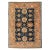 Late 20th Century Late 20th Century Navy Blue Gold Ivory Floral Persian Rug For Sale - Image 5 of 5