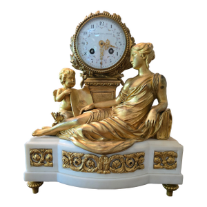 Antique French Louis Xv Museum Cherub Putti Clock