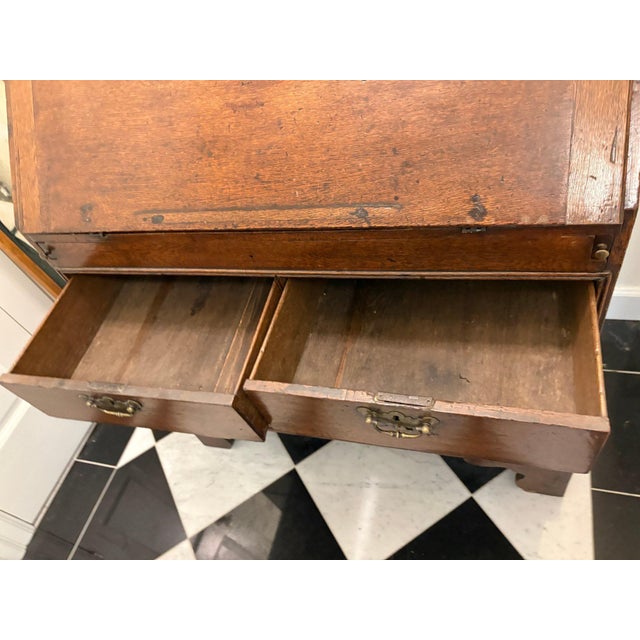 Antique English Georgian Style Slant Top Secretary Desk For Sale - Image 10 of 15