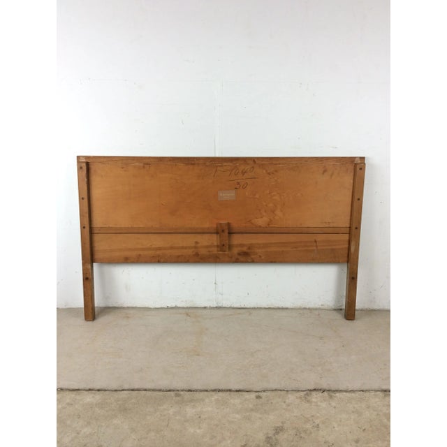 Mid Century Modern Headboard & Footboard With Limed Oak Finish For Sale - Image 4 of 12