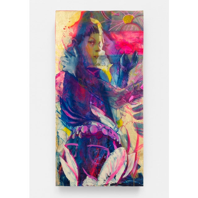 Contemporary This is Not a Riot by Marc Scheff | Oil and Acrylic Painting of layered, colorful abstract figures For Sale - Image 3 of 4