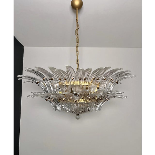 Murano Chandelier Ceiling Light Original Palmette on Two Levels 82