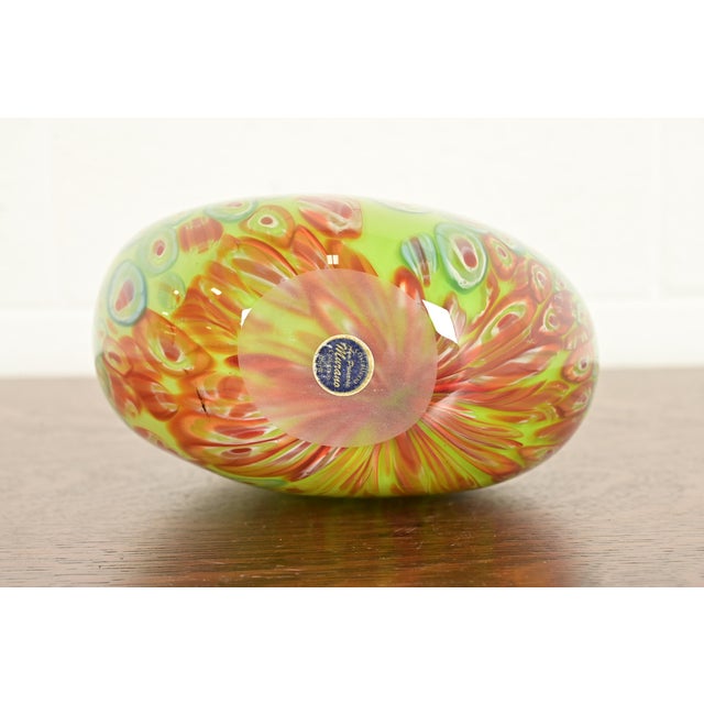 Ann Primrose Cristalleria d'Arte Italian Millefiori Murano Glass Vase For Sale - Image 10 of 13