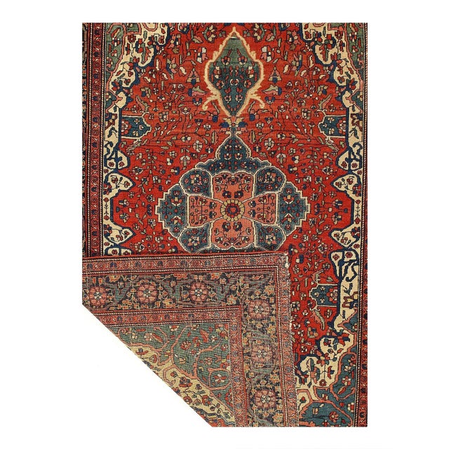 Traditional Early 18th Century Rust Antique Persain Farahan For Sale - Image 3 of 4
