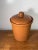 Vintage Portuguese Terracotta Pottery Jar W/ Lid | Rustic Portugal Clay Canister For Sale - Image 4 of 14