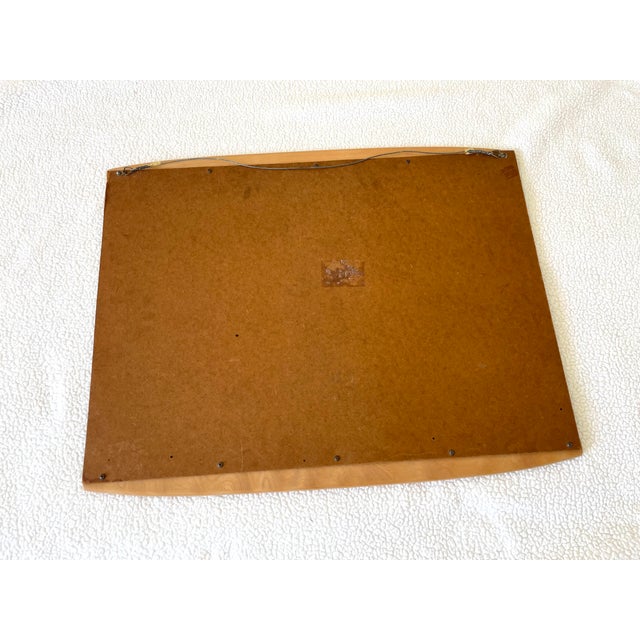 Vintage 1940s Heywood Wakefield Wall Mirror Mid Century Modern / Art Deco Style For Sale In Palm Springs - Image 6 of 6