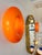 Contemporary Mid-Century Modern Space Age style Orange Murano glass Candy wall lamps lights lightning sconces. New old...