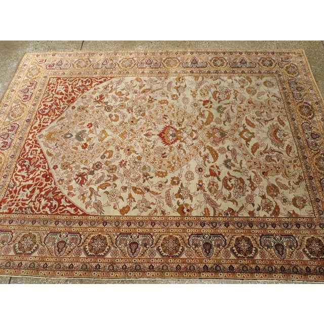 Early 20th Century Galerie Shabab Collection Early 20th Century Turkish Silk Kayseri Rug For Sale - Image 5 of 8
