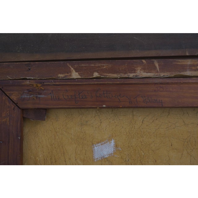Henry T. Harvey Oil on Canvas Painting of Cottage Farmhouse - Signed For Sale - Image 13 of 13