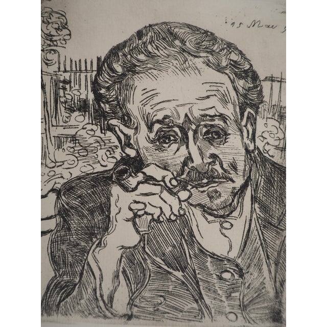 After Vincent Van Gogh, Portrait of Doctor Gachet, Engraving For Sale - Image 4 of 9