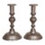 Pewter Candlestick Holders - A Pair For Sale