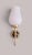 1950s Vintage Wall Sconces in Brass and Opaline Glass from Arlus, 1950s, Set of 2 For Sale - Image 5 of 18