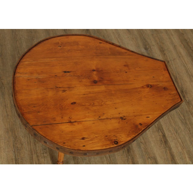 Brown Antique Pine Fireplace Bellows Top Coffee Table For Sale - Image 8 of 12