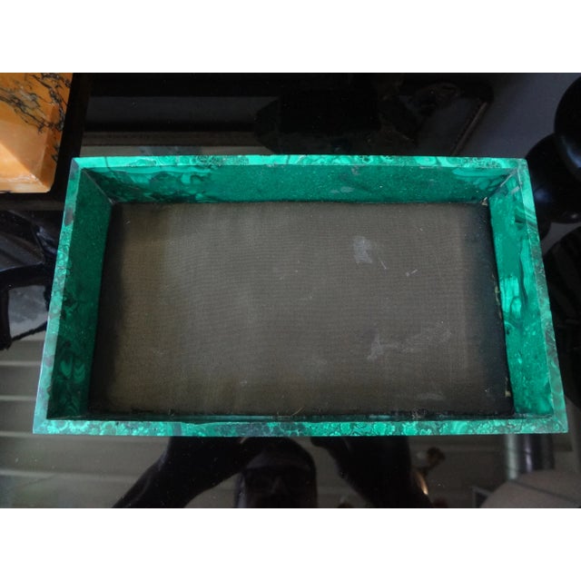 1980s Vintage Decorative Malachite Box For Sale - Image 5 of 10