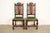 A beautiful pair of antique English Jacobean or Tudor style side chairs or dining chairs By Berkey & Gay USA, Circa 1920s...