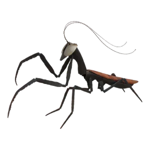 Signed Steel Praying Mantis Sculpture