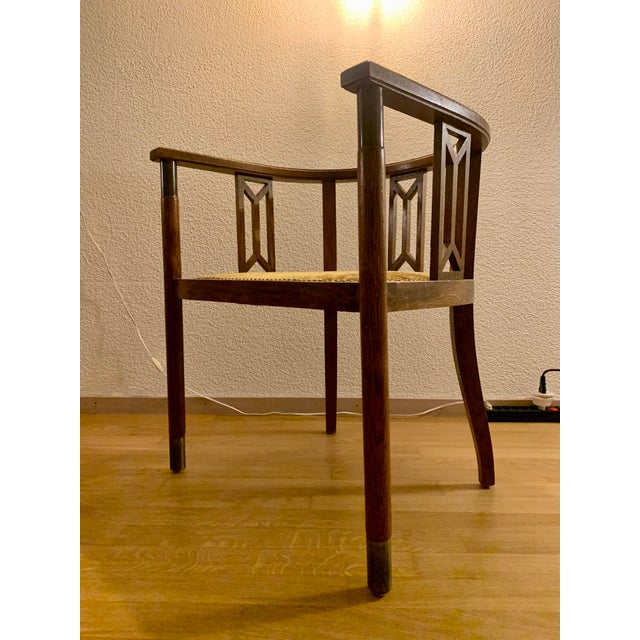 Art Nouveau Armchair in the style of Koloman Moser, 1890s For Sale - Image 12 of 14