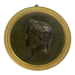 19th Century Bronze Neoclassical Relief Plaque of Napoleon For Sale