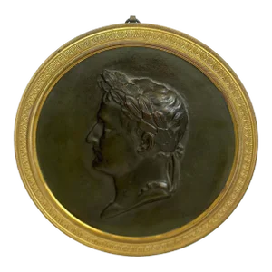 19th Century Bronze Neoclassical Relief Plaque of Napoleon