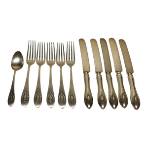 RLB Lunt Silversmiths Sterling Silver Set of 5 Knives & 5 Forks