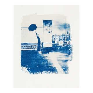 “Drizzle and Wind Above New York City” Giclee From Cyanotype by CKB - For Sale