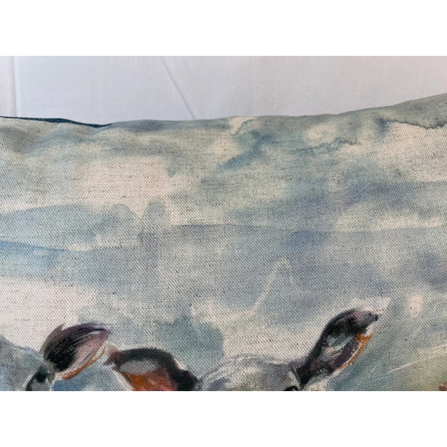 16" Square Decorative Toss Pillow Embellished With a Group of Inquisitive Sheep - Made in the U K For Sale In Dallas - Image 6 of 12