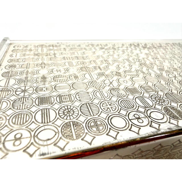 Postmodern Postmodern Silver Plated and Acrylic Glass Vanity Box from WMF, 1980s For Sale - Image 3 of 12