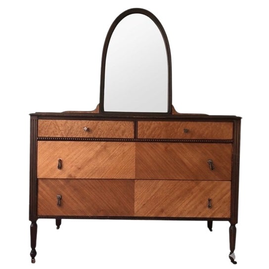 J.B. Van Sciver Co. Art Deco Sunrise Bedroom Suite, C. 1928-1932 -Mahogany Mirror Ladies Dresser For Sale - Image 17 of 17