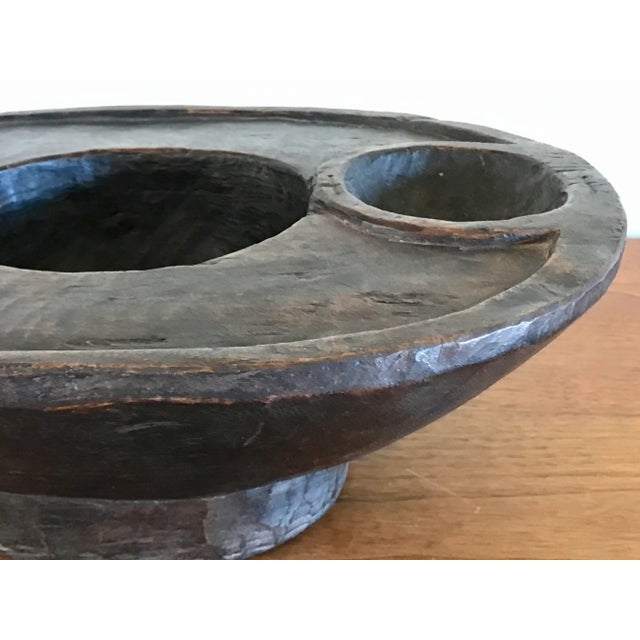 Vintage Mid 20th Century Zulu Carved Wooden Meat Platter For Sale - Image 4 of 13