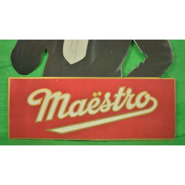 Maestro Cigar Promo Board Sign For Sale - Image 4 of 6