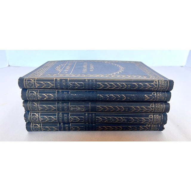 Vintage Dutch 1912 Collected Works - Set of 5 Blue Books For Sale - Image 10 of 10