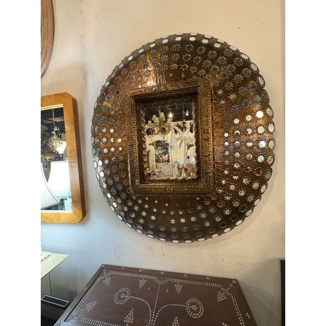 Vintage Ornate Massive Peacock Wall Mirror Hollywood Regency For Sale In West Palm - Image 6 of 11