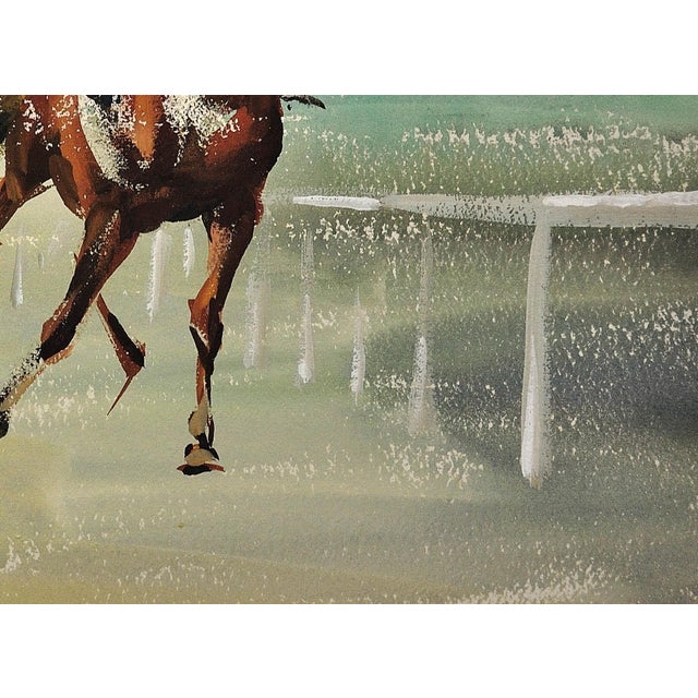 John Rattenbury Skeaping, A Three Horse Race, 1963, Gouache & Watercolor, Framed For Sale - Image 9 of 18