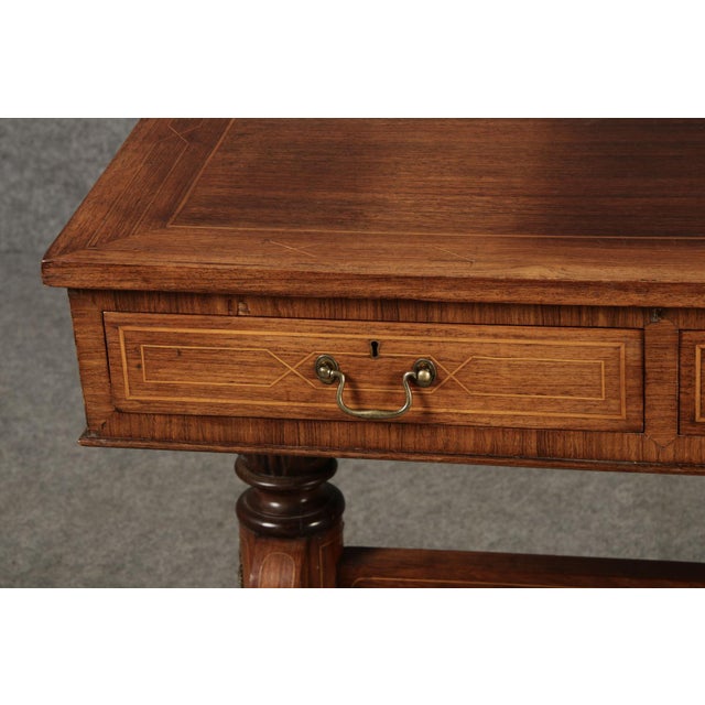 Antique English Mahogany Desk, 19th Century For Sale - Image 10 of 18