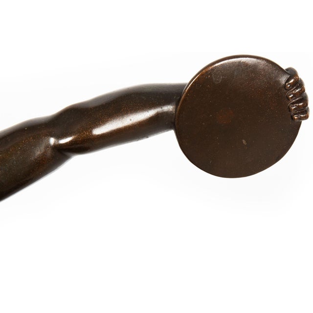 Antique Italian Grand Tour Bronze Sculpture “Disc Thrower” or Discobolus For Sale - Image 11 of 18
