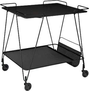 Mathieu Matégot Trolley in Black