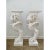 Pair of Grand Tour Roman Lion Pedestals in Distressed White Plaster For Sale In South Bend - Image 6 of 13