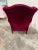 Deep Red Maroon Mohair Armchair Claw Feet For Sale - Image 4 of 12