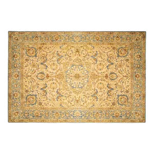 Antique Persian Tabriz Oriental Carpet in Room Size with Medallion