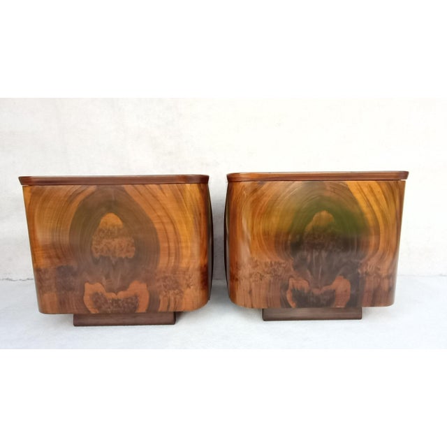 Mid-Century Modern Bedside Tables by Jindřich Halabala for Up Závody, 1960s, Set of 2 For Sale - Image 3 of 17