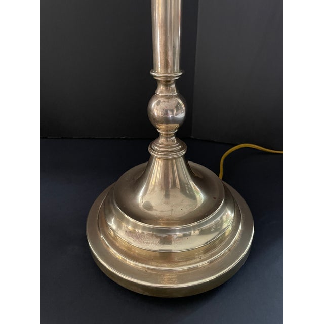 Pair of Adjustable Brass Table Library Lamps | Chairish