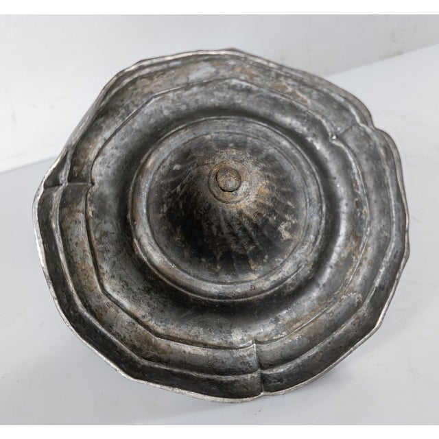 19th Century French Pewter Candlestick in Louis XVI or XV Regency Style For Sale - Image 9 of 12