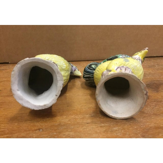 Ceramic 19th Century Chinese Susancai Glazed Porcelain Roosters - a Pair For Sale - Image 7 of 11