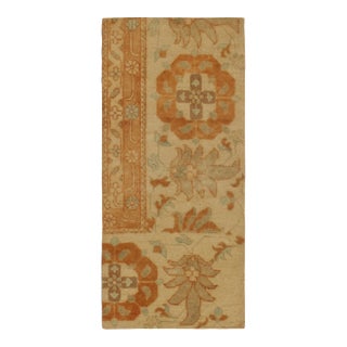 Rug & Kilim’s Persian Sultanabad Style Rug With Orange & Blue Floral Pattern For Sale