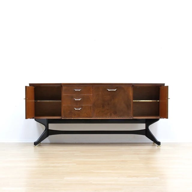 Mid-Century Modern 1960s Mid Century Walnut Bar Credenza by Stonehill Furniture For Sale - Image 3 of 9