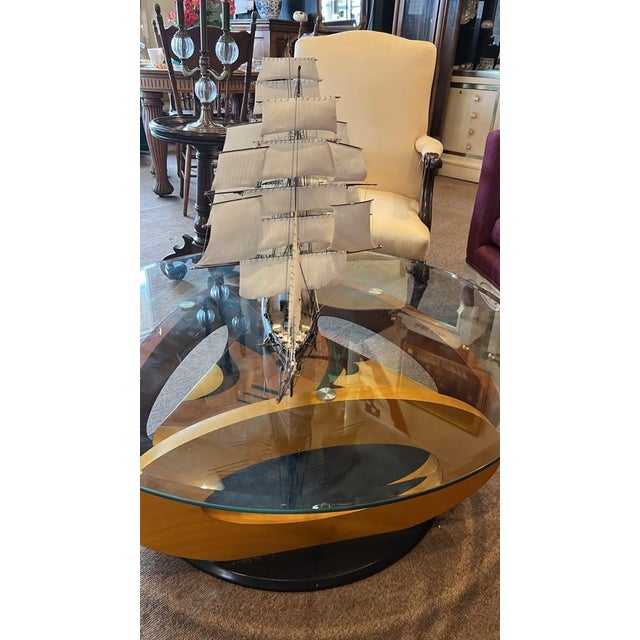 Handcrafted Detailed Wooden "Cutty Sark" Clipper Ship Model - 37" For Sale - Image 4 of 6